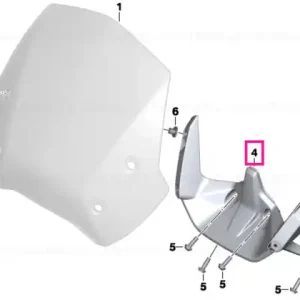 Plată securizată Suport parbriz - BMW Motorrad