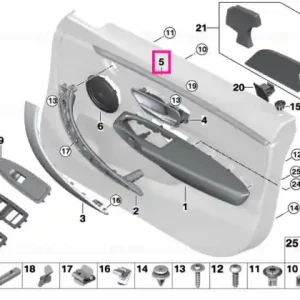 Accent strip, front left SCHWARZ HOCHGL. - BMW Cel mai bun preț