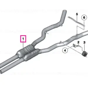 Calitate înaltă Centre muffler - BMW