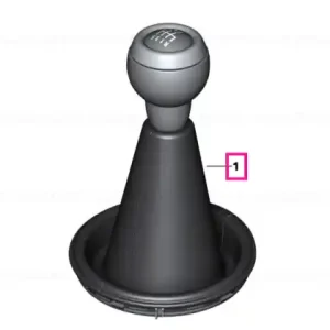 Transport gratuit Leather shift knob with boot/6-speed SILBER - BMW - Mini