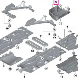 Underbody panelling, rear right - BMW - Mini Super ofertă