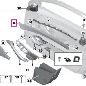 Reduceri Decorative strip,door, alum.,front right TRACE - BMW