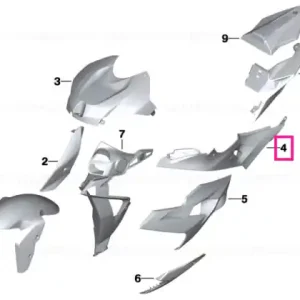 Fuel-tank panel, right MONOLITH - BMW Motorrad Preț mic