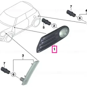 Additional turn indicator lamp, right - BMW - Mini Preț promoțional