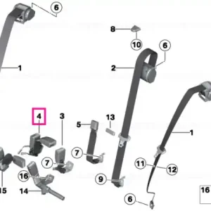 Reducere Lower strap, rear middle and right - BMW