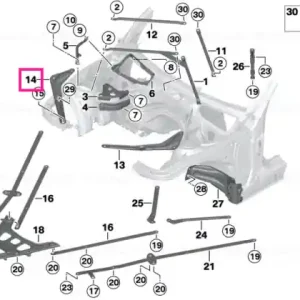 Super ofertă Front-end brace, right - BMW