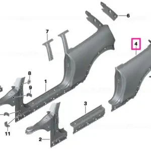 Right rear side panel - BMW - Mini Doar azi