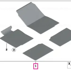 Set, floor mats, velours, lining, blue ANTHRAZIT - BMW Reducere specială