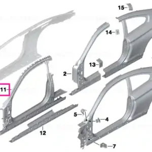 Reinforcement, side frame, right - BMW Ofertă exclusivă