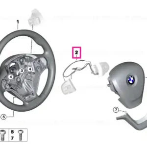 connecting line, steering wheel - BMW Comandă acum