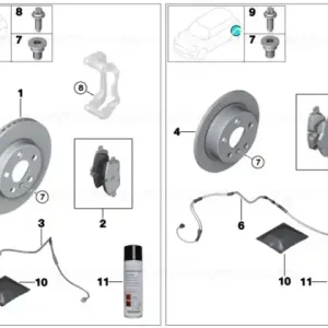 Kit reparație garnituri frână fără azbest - BMW - Mini Ieftin