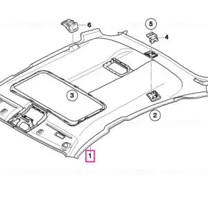 Cumpără online Headlining, lift-up & slide-back sunroof SAVANNABEIGE - BMW