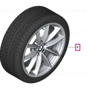 Ultima șansă Roată completă de iarnă - V-Spoke 618 cu anvelopa Pirelli Winter Sottozero 3 - 225/60R17 99H - BMW Seria 7/6 GT G11/G12/G32