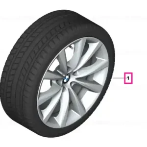 Roată completă de iarnă - V-Spoke 642 cu anvelopa Dunlop SP Winter Sport 4D - 245/50R18 100H - BMW Seria 7/6 GT G11/G12/G32 Reducere extra