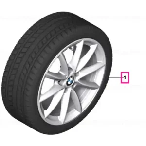 Roată completă de iarnă - V-Spoke 560 cu anvelopa Goodyear Ultra Grip 8 Performance - 225/55R17 97H - BMW X1/X2 F48/F39 Cumpărături sigure