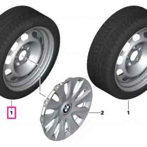 Roată completă de iarnă - Steel wheel 12 cu anvelopa Continental Winter Contact TS830P SSR - 205/60R16 92H - BMW Seria 3 F30/F31 Reduceri