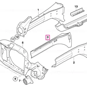 Exterior left engine support BASIS - BMW - Mini Retur gratuit