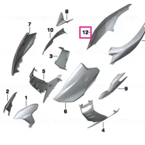 Cumpără online Trim spate dreapta - TITAN-SILVER - BMW Motorrad