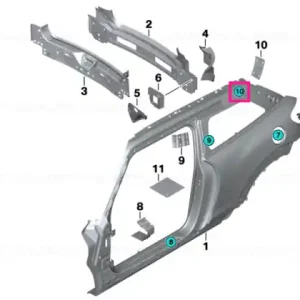 Reinforcement plate, D-pillar, right - BMW - Mini Premium
