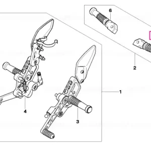 Footrest, rear left - BMW Motorrad Preț mic