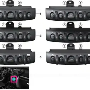 Chilipir Unitate comutator consola centrala - BMW - Mini