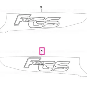 Lettering, left WHITE/SILVER - BMW Motorrad Popular