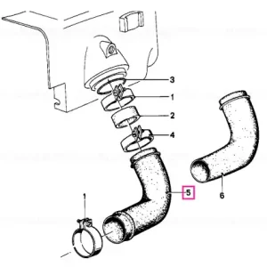 Air intake tube right - BMW Motorrad Disponibil imediat