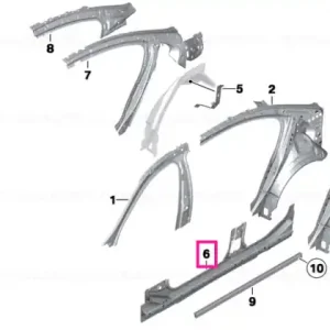 Side member, inner right - BMW Cel mai bun preț