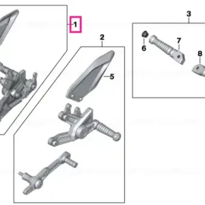 Reducere de preț HP footrest system, right - BMW Motorrad