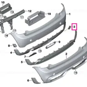 Flap, towing lug, primed, right - BMW - Mini Livrare rapidă