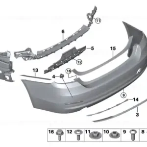 Reduceri Panel, bumper, primed, rear EINFLUTIG - BMW