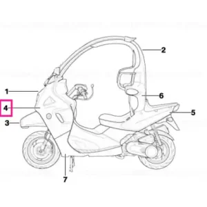 Panou lateral lateral dreapta aprimat - BMW Motorrad Expediere rapidă