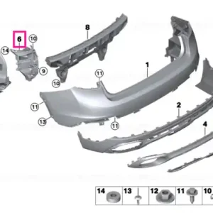 Cumpără acum Mont bara spate dreapta colț - BMW