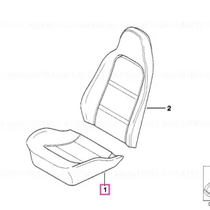 Retur ușor Seat upholstery K3SW SCHWARZ - BMW