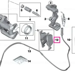 Set placute frana fara azbest, punte spate - BMW Seria 3 F34 GT, Seria 4 F36 Reducere specială