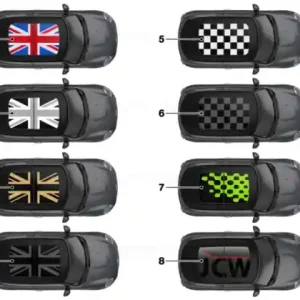 Expediere rapidă Glass roof decor Black Jack - BMW - Mini