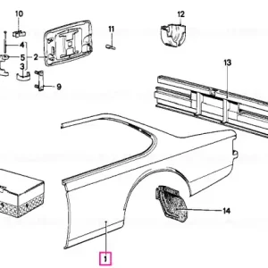 Transport gratuit Left rear side panel - BMW