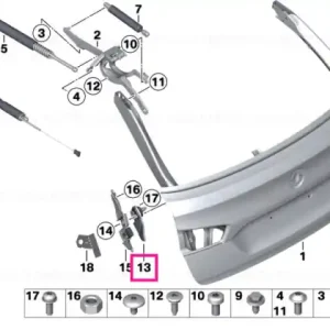 Comandă acum Wedging, rear lid, left - BMW
