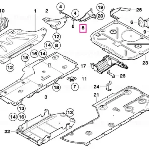 Underbody panelling, left - BMW Cel mai vândut