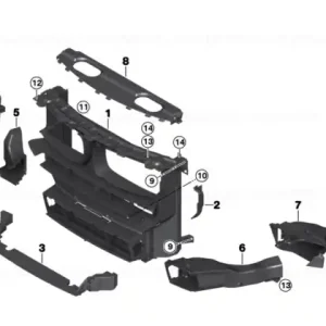 Air duct, exterior radiator, left M - BMW Premium