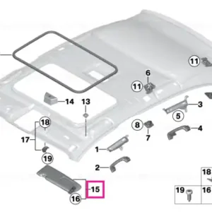 Sun visor without label, left SCHWARZ - BMW Promoție