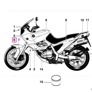 Mudguard front SILBER - BMW Motorrad Reducere specială
