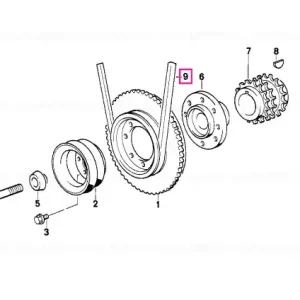 Cumpără online Curea ventilator, 12,5X1054 - BMW