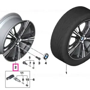 Ultima șansă Gloss-turned light alloy rim 8,5JX20 ET:47 - BMW