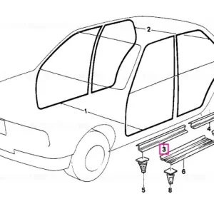 Sill strip front SILBERGRAU - BMW Cumpără online
