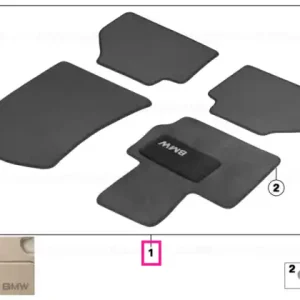 Set covoare podea Velours TS, LL, OYSTER - BMW Livrare expres