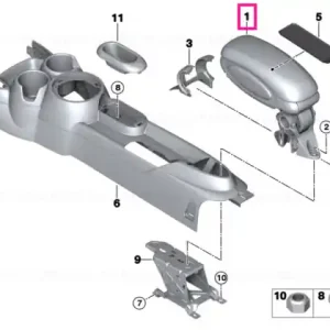 Cel mai vândut Centre arm rest f telephone SCHWARZ - BMW - Mini
