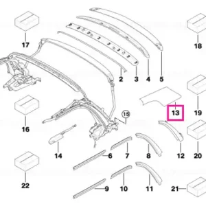 Premium Inner roofliner, right - BMW - Mini