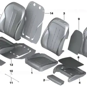 Reducere specială Capac spătar confort, piele ELFENBEINWEISS - BMW