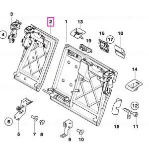 Backrest frame, right ANTHRAZIT - BMW Disponibil imediat